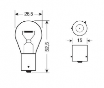 Ampoule clignotant orange 21W 24V