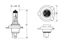 Ampoule H4 24V 70W HALOGENE