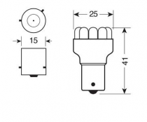 Ampoule mult-led 12 LED blanche