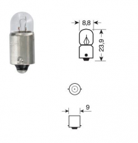 Ampoule OSRAM témoin T2W BA9s 24V