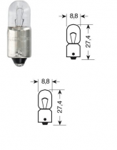 Ampoule OSRAM témoin T4W BA9S 4W 24V