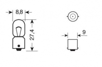 Ampoule témoin T4W BA9s 24 V