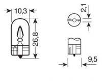 Ampoule W5W - W2,1x9,5d  24 V