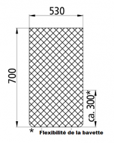 Bavette antiprojections 530 x 700 mm