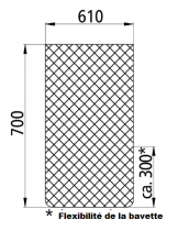 Bavette antiprojections 610 x 700 mm