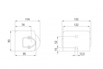 Butoirs rouleaux  123 X 114 X  93 mm