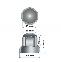 CACHE-ECROU acier inox 32/33