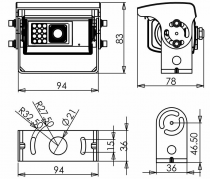 CAMERA EMBARQUEE - JEU COMPLET 4 PIN