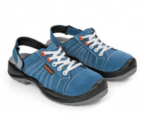 Chaussures SANDALES BASKET en daim bleu