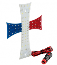 CROIX LUMINEUSE 24 V DRAPEAU FRANCE