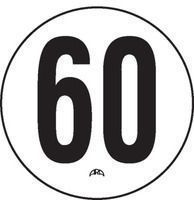 Disque de vitesse 25Km/H bord rouge - 20cm - Sticker/autocollant