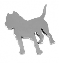Emblème chromé adhésif DOG