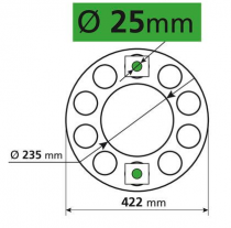 ENJOLIVEUR DE ROUE 10 trous de 25 ou 33 mm