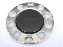 Enjoliveur de roue Inox avec intrieur noir