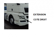 EXTENSION PORTE DROITE Man TGA XL XXL