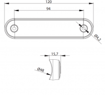 FEU LED ENCASTRABLE 120 mm CAMION et REMORQUE