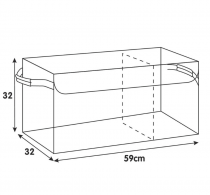 GRANDE BOITE DE RANGEMENT PLIABLE - 59 x 32 cm