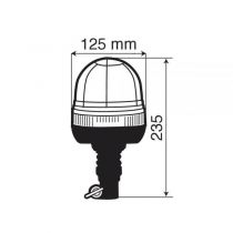 GYROPHARE FLEXIBLE 125 X 235 MM - FIXATION DIN