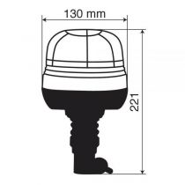 GYROPHARE FLEXIBLE 130 X 221 MM - FIXATION DIN