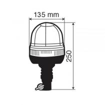 GYROPHARE FLEXIBLE 135 X 250 MM - FIXATION DIN