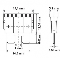 LOT 10 FUSIBLES A LAMES avec LED