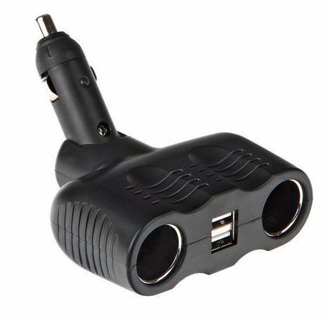 Multi-prise allume-cigare 2 + 2 ports USB