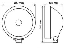 Phare circulaire halogène avec feu de position LED