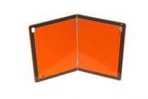 Plaque orange pliable verticalement 