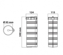 Porte-document cylindrique noir