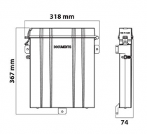 Porte-document rectangulaire noir