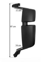 RETROVISEUR COMPLET ELECTRIQUE CHAUFFANT AUCHE SCANIA SERIE 6/7