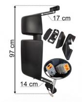 RETROVISEUR COMPLET ELECTRIQUE CHAUFFANT DROIT SCANIA P-G-R-S SERIE 7