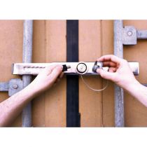 Serrure de porte conteneur en acier chromé 