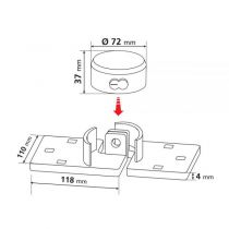 Serrure de porte de remorque en acier trempé