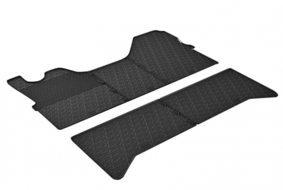 Tapis De Sol Caoutchouc Rezaw-Plast Pour Iveco Daily II 2006-2014 – Ensemble Complet Noir