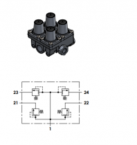 VALVE DE PROTECTION 4  VOIES RENAULT gamme C-M-S-G