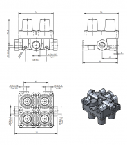 VALVE DE PROTECTION 4  VOIES RENAULT gamme C-M-S-G